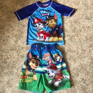 Free shoes w/purchase Paw Patrol swim shirt &short